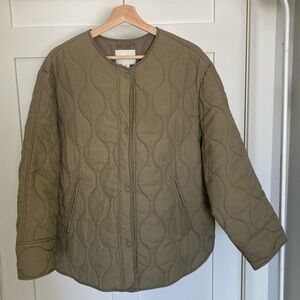H&M Green Quilted Utility Jacket
